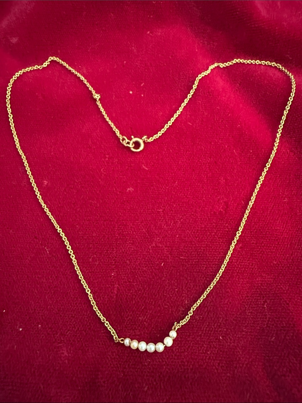 Delicate Gold Chain Necklace with Pearl Accent - Women Jewelry
